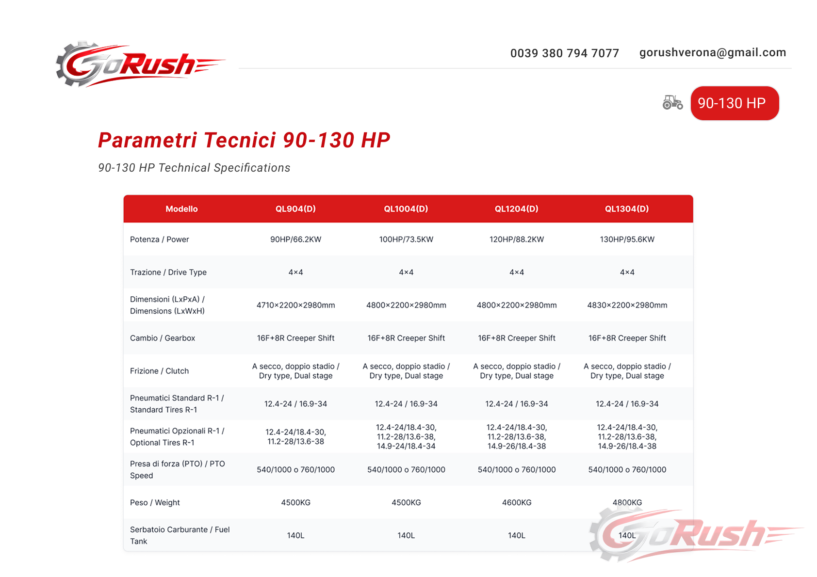 Trattore 90-130 HP 6
